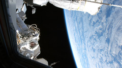 Outdoors space station Soyuz