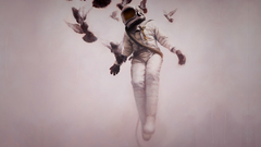 Outer space astronauts