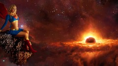 Outer space cosplay supergirl