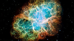 Outer space Crab Nebula