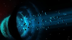 Outer space digital art multiscreen