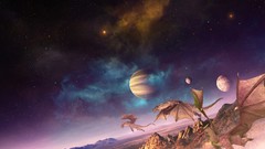 Outer space digital art qauz fantasy art