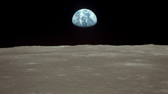 Outer space earthrise