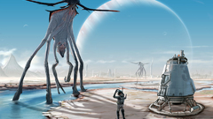 Outer space fantasy art