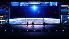 Outer space futuristic digital