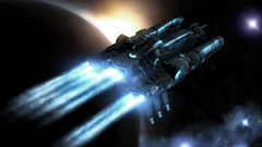 Outer space futuristic planets