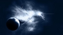 Outer space galaxies planets