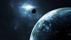 Outer space galaxies planets