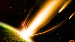 Outer space galaxies planets