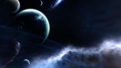 Outer Space galaxies planets