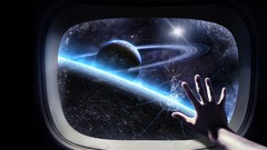 Outer space hands spaceships