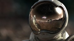 Outer space helmet astronauts