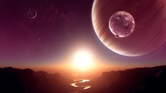 Outer space horizon planets