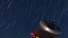 Outer space long exposure star trails