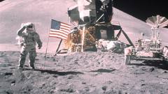 Outer space moon astronauts