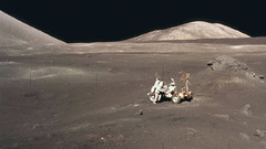 Outer space moon astronauts