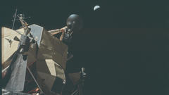 Outer space moon earthrise