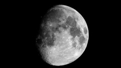 Outer space moon grayscale