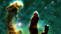 Outer space nebulae Pillars