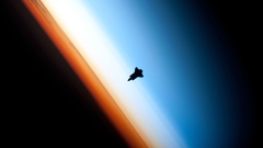 Outer space orbit spaceships