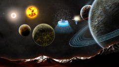 Outer space planets