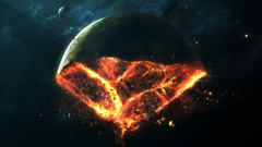 Outer space planets apocalyptic