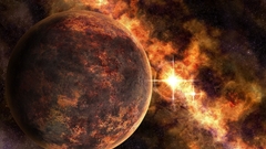 Outer space planets artwork