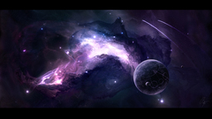 Outer space planets artwork