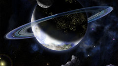 Outer space planets artwork