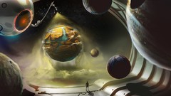Outer space planets artwork