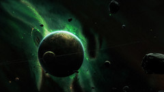 Outer space planets Asteroids