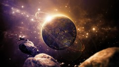 Outer space planets Asteroids