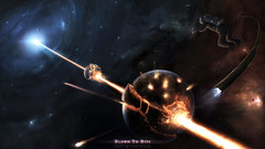 Outer space planets destruction