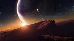 Outer space planets digital