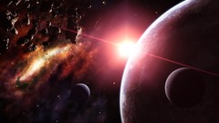 Outer space planets digital