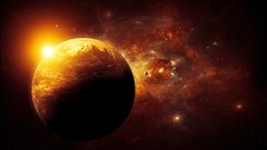 Outer space planets digital