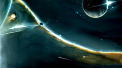 Outer space planets digital