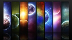 Outer space planets digital