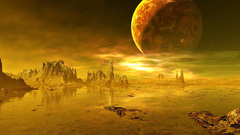 Outer space planets digital