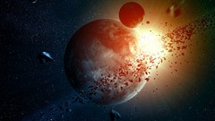 Outer space planets digital