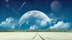 Outer space planets digital