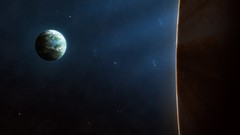 Outer space planets digital