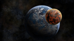 Outer space planets Earth