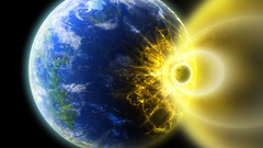 Outer space planets Earth