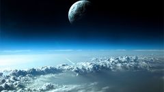 Outer space planets Earth