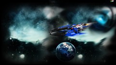 Outer space planets Earth