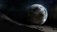 Outer space planets Earth