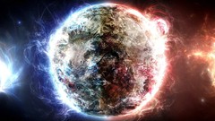 Outer space planets Earth