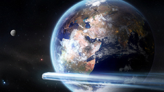 Outer space planets Earth