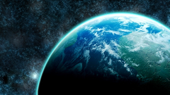 Outer space planets Earth